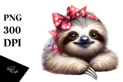 Adorable Baby Sloth Adorned PNG Product Image 1