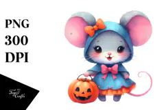 Cute Baby Mouse for Halloween Scene | Sublimation | Clipart Product Image 1