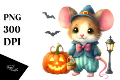 Cute Baby Mouse for Halloween Scene | Sublimation | Clipart Product Image 1