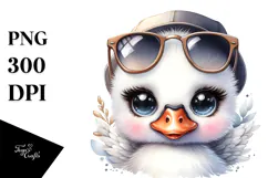 Baby Swan Hat Sunglasses PNG Product Image 1