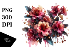 Shiny Rhododendron with Golden Insertions PNG Product Image 1