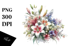 Colorfull Lily Abstract PNG Product Image 1