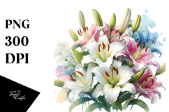 Colorfull Lily Abstract PNG Product Image 1