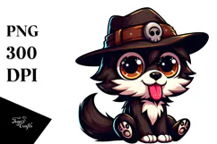 Silly Cartoon Reaper with Hat PNG Product Image 1