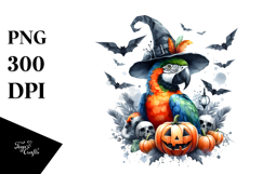 Simple Macaw Halloween PNG Product Image 1