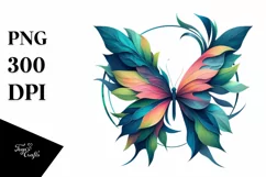 Vibrant Watercolor Butterfly, Transparent PNG Product Image 3