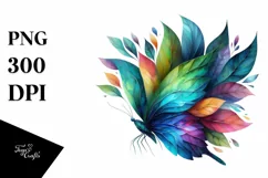 Vibrant Watercolor Butterfly, Transparent PNG Product Image 1