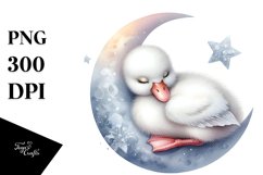 Watercolor Baby Swan Dressed | Sublimation | Clipart Product Image 4