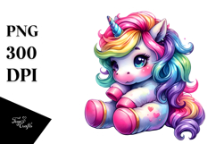 Cute Vibrant Unicorn PNG Product Image 1