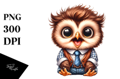 Excited Baby Owl Goofy Teeth | Clipart Product Image 1