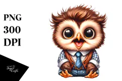 Excited Baby Owl Goofy Teeth | Clipart Product Image 1