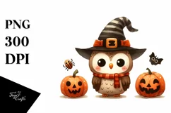 a Funny Halloween Owl PNG Product Image 1