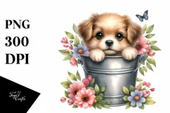 Watercolor Baby Dog with Big Eyes Product Image 3