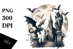 Halloween Gargoyle Candle PNG Product Image 1