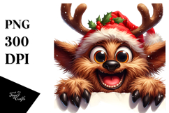 Funny Elk, Watercolor Clipart Product Image 1