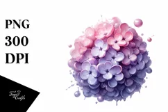 Glossy Lilac Round Watercolor | Sublimation Clipart Product Image 3