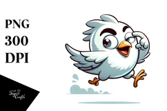 Ridiculously Cute Cartoon Bird PNG Product Image 1