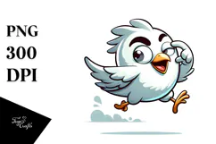 Ridiculously Cute Cartoon Bird PNG Product Image 1