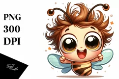 a Cute Crazy Small Baby Butterfly Cartoon | Clipart Product Image 1