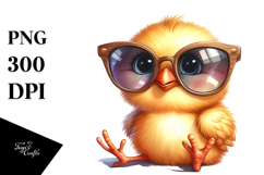 Watercolor Chick Sunglasses Big Eyes Funny | Sublimation | Product Image 1