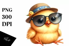 Watercolor Chick Sunglasses Big Eyes Funny | Sublimation | Product Image 1