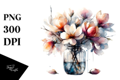 Abstract Jar Magnolia Clipart Product Image 1