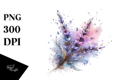 Abstract Lavender Watercolor Splash Product Image 1