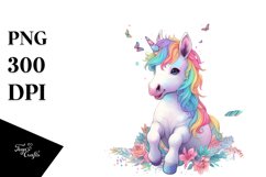 Baby Unicorn on Buenos Aires Street, Magical PNG Product Image 3