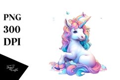 Baby Unicorn on Buenos Aires Street, Magical PNG Product Image 1