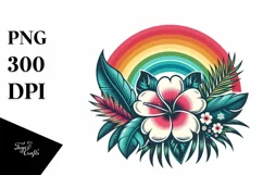 Tropical Flower T-shirt Vector | Clipart Product Image 1