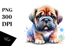 Expressive Baby Mastiff, Sublimation PNG Product Image 1