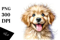 Cute Baby Golden Retriever PNG Product Image 1