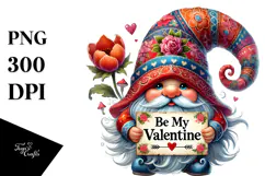 Valentines Gnome Detailed PNG Product Image 1