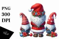 Detailed Cute Christmass Gnomes PNG Product Image 1