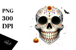 Funny Halloween Skull Sublimation Design Product Image 1