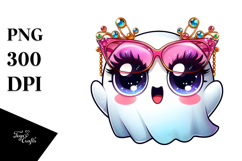 Adorable Ghost with Glam Accessories PNG Product Image 1