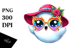 Adorable Ghost with Glam Accessories PNG Product Image 1