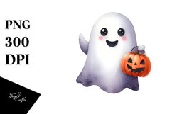 Funny Watercolor Haloween Ghost | Sublimation | Clipart Product Image 3