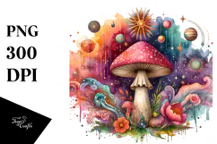 Magical Mushroom Tarot, Vibrant PNG Product Image 1