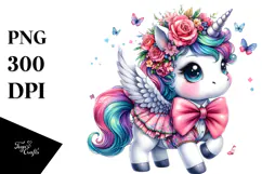 Cute Baby Unicorn PNG Product Image 1