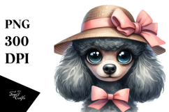 Caricature-Like Watercolor Poodle Hat Product Image 1