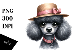 Caricature-Like Watercolor Poodle Hat Product Image 1