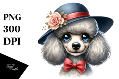 Caricature-Like Watercolor Poodle Hat Product Image 1
