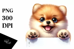 Funny Crazy Baby Pomeranian Smiling | Sublimation Clipart Product Image 3