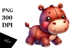 Vibrant Plush Hippo Clipart Product Image 1