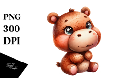 Vibrant Plush Hippo Clipart Product Image 1