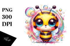Crazy Cute Baby Bee PNG Product Image 1