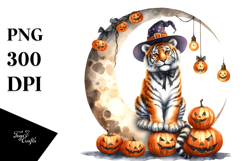 Festive Tiger for Halloween, High-Res PNG Product Image 1