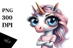 Contempt Unicorn Expression | Clipart Product Image 3