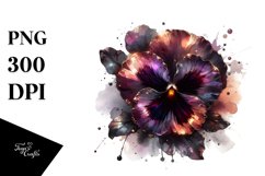 Shiny Pansy with Metallic Insertions, Abstract Product Image 1